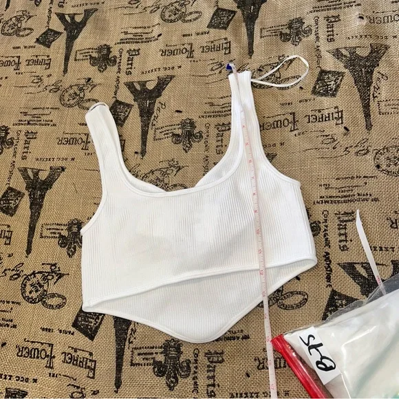Zara NWT! White Seamless Corset Top Size M-L - Picture 13 of 13